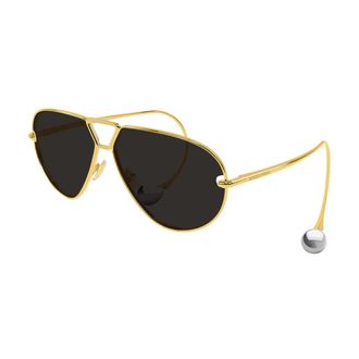 Bottega Veneta Sunglasses, female, Yellow, Size: 64 MM Bv1437S Aviator Sunglasses