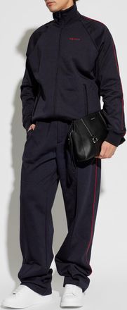 Alexander McQueen Sweatshirt With A Stand-up Collar, Mens, Navy Blue