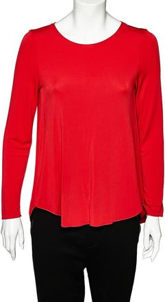 Armani Red Jersey Round Neck Top