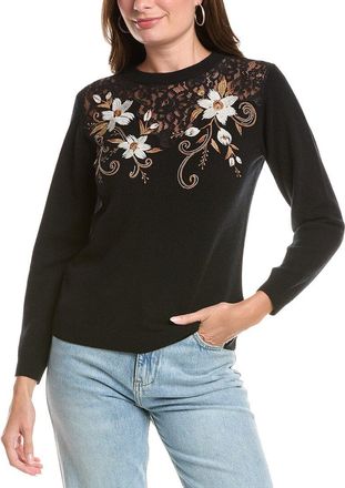 Johnny Was Petite The Lace Wool & Cashmere-Blend Sweater