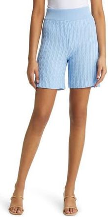 Misook Cable Knit Shorts in Cirrus Blue at Nordstrom Rack, Size X-Small
