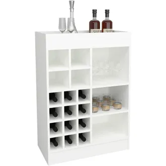 VCM Gabinete De Vino Dimensiones Aprox. Al. 100 X An. 70 X P. 38 Cm Estante De Cocina Estante Estante De Vino - Esilo (blanco / Roble Sonoma) - Vcm