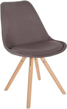 Clp Silla De Sal&oacute;n Sofia Tapizada En Tela Gris Topo Natural (redondo)