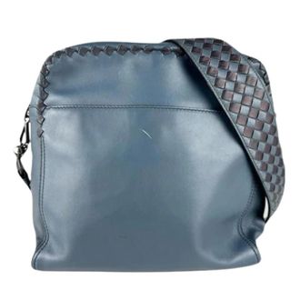 Bottega Veneta Pre-owned Cross Body Bags, male, Blue, Size: ONE SIZE Pre-owned Vintage Shoulder Bag