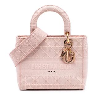 Dior Pre-owned Dior Medium Canvas Cannage Lady D Lite 50-MA-0210X