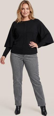 Mart Visser Clarice Cape Trui Zwart Maxi