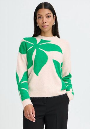 b.young Byomea Lightweight Sweater In Green