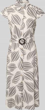 Apricot Midilkeid aus Viskose-Mix mit Leinen-Anteil in Sand, Gr&ouml;&szlig;e XXL