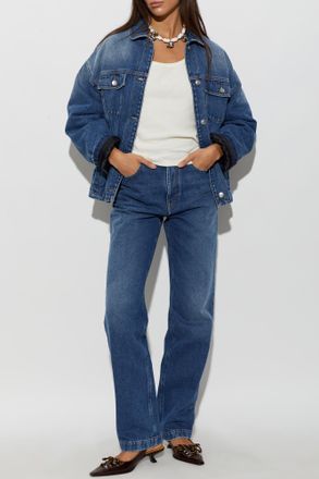 Marni Insulated Denim Jacket, Womens, Blue