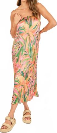 Sadie & Sage Sunset Ridge Plisse Midi Dress In Multi