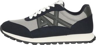 A|X Armani Exchange Retrostijl blauwe sneakers - Heren - Sneakers - Grijs - 44 EU - Su&egrave;de - Schoenen
