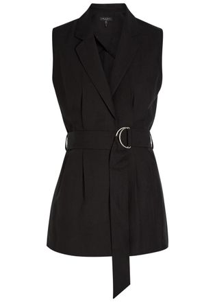 Rag & Bone Rag & Bone Mandi Belted Woven Vest - Black - S (UK8-10 / S)