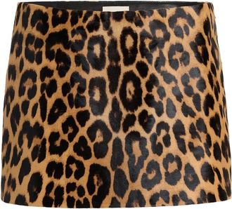 Khaite Mini-rok met luipaardprint - Beige