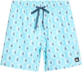 Quiksilver Mix Volley 17 Swim Trunks in Crystal Seas at Nordstrom, Size Xx-Large