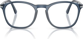 Persol 0po3007vm Translucent Blue Acetate Eyeglasses with Keyhole Bridge
