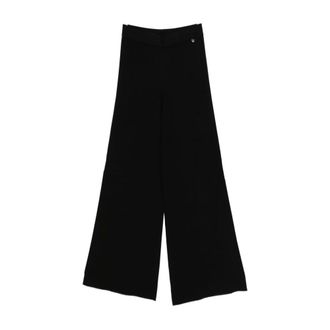 Liu Jo Wide Trousers, female, Black, XL, White Trousers