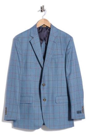 Brooks Brothers Classic Check Wool Sport Coat in Light Blue Multi Check at Nordstrom Rack, Size 46 Regular