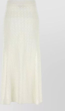 Ganni shiny pointelle knit maxi skirt