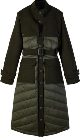 Patrizia Pepe Trenchcoat - Dames - Jas met riem - Groen - S - Wol - Jassen