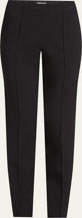 Giorgio Armani Pintuck Slim-Leg Cady Trousers