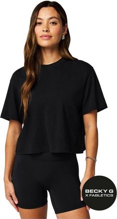 Fabletics Womens 100% Cotton Boxy Tee in Black at Nordstrom, Size Xx-Large