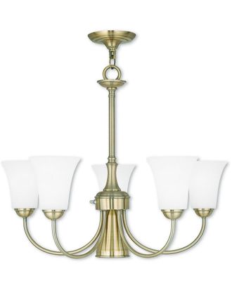Livex Lighting Livex Ridgedale 6-Light Antique Brass Dinette Chandelier