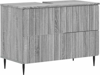 vidaXL Mueble De Lavabo Para Ba&ntilde;o Zwolle Sonoma Gris 82 X 41 X 58,5 Cm Vidaxl