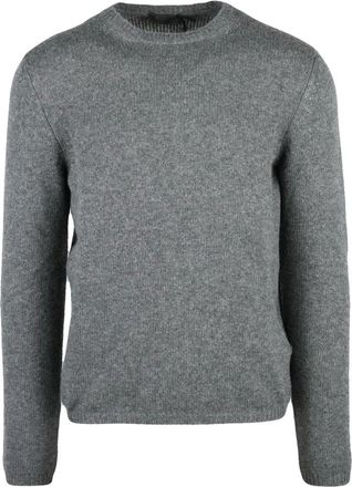 Prada Truien & Vesten, Heren, Grijs, M, Kasjmier, Pullover Girocollo