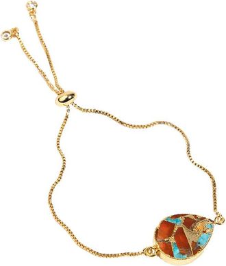 Saachi Saachi 18K Plated Mojave Turquoise Bolo Bracelet