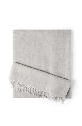 Brunello Cucinelli Cashmere and silk scarf in Light Grey at Nordstrom