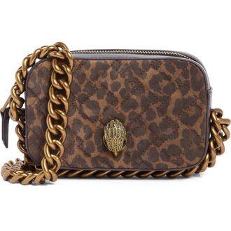Kurt Geiger Kensington Small Leather Camera Bag in Dark Brown Com at Nordstrom Rack
