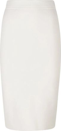 Tom Ford Knie-lange aansluitende kokerrok met vormgevende details - Dames - Kokerrokken - Wit - S - Polyester - Rokken