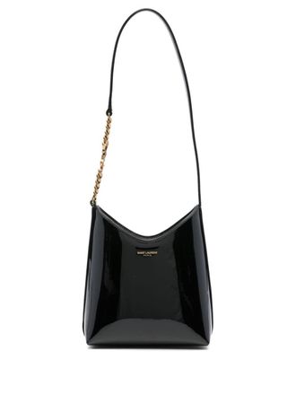 Saint Laurent Rendez-Vous leren mini-schoudertas - Zwart