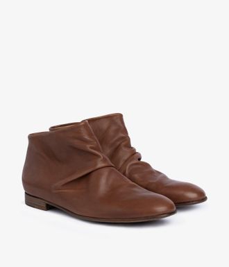 Pedro Garcia Flat bootie in brown leather | Ganga | Fall winter 26 |