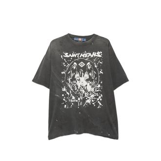 Saint Mxxxxxx Graphic-print Distressed T-shirt