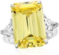 Suzy Levian Gala Yellow Cubic Zirconia Engagement Ring at Nordstrom Rack, Size 6