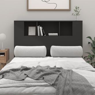 vidaXL Mueble Cabecero Negro 120x18,5x102,5 Cm Vidaxl