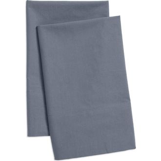 Nordstrom at Home Percale Pillowcases in Blue Pearl at Nordstrom, Size King
