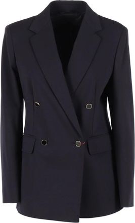 Max Mara Giacca in Jersey Riviera - Dames - Blazers - Blauw - M - Polyester - Jassen
