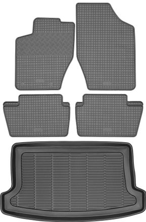 OEM Juego De Alfombrillas De Goma Para Coche Y Alfombrilla Para Maletero Para Peugeot 307 Estate (2001-2011)