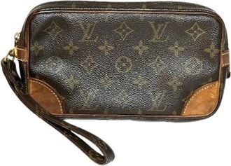 Louis Vuitton Pre-owned Clutches, male, Brown, Size: ONE SIZE Pre-owned Marly Dragonne Monogram Clutch Bag