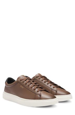 BOSS Kieran Low Top Sneaker in Medium Brown at Nordstrom, Size 11Us