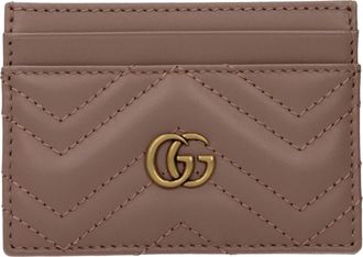 Gucci Donnas Portadocumenti in pelle Rosa/Nudo