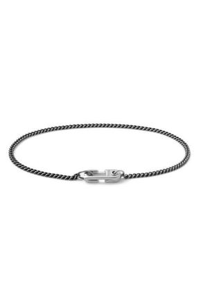 Miansai Mens Mini Annex Bracelet in Ruthenium Brushed Black at Nordstrom, Size Medium
