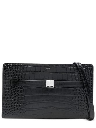Toteme Embossed Crocodile Leather Shoulder Bag