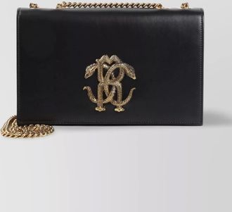 Roberto Cavalli leather chain strap shoulder bag