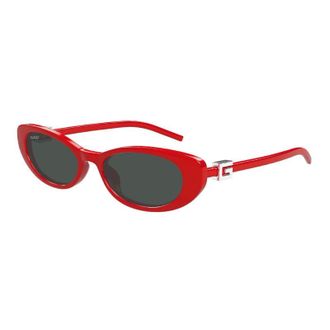 Gucci GG1680S005 Oval Full Rim Sunglasses - Red