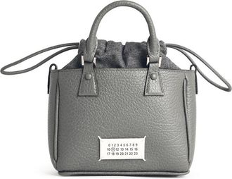 Maison Margiela 5 AC Tote Horizontal Pebble Gray Lear Bag