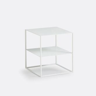 La Redoute Interieurs Nachttafel in staal, 2 legplanken, Janik