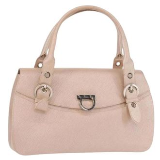 Ferragamo Pre-owned Handbags, female, Pink, Size: ONE SIZE Pre-owned Leather Handbag
